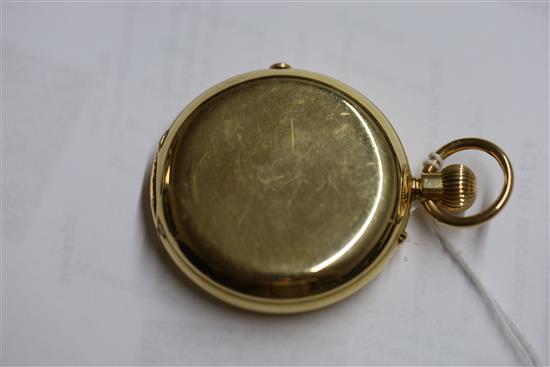 Usher & Cole, London. A Victorian 18ct gold hunter keyless chronograph pocket watch,